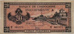 20 Piastres rose orangé INDOCHINE FRANÇAISE  1945 P.072 pr.TTB