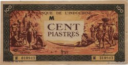 100 Piastres orange, cadre noir INDOCHINE FRANÇAISE  1942 P.073 SUP