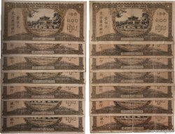 100 Piastres orange, cadre noir Lot INDOCHINE FRANÇAISE  1942 P.073 TB
