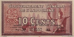10 Cents INDOCHINE FRANÇAISE  1939 P.085c SUP