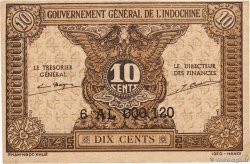 10 Cents Remplacement INDOCHINE FRANÇAISE  1943 P.089br TTB+
