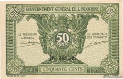 50 Cents INDOCHINE FRANÇAISE  1942 P.091a SPL+