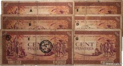 100 Piastres orange Lot INDOCHINE FRANÇAISE  1942 P.066