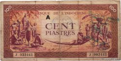 100 Piastres orange INDOCHINE FRANÇAISE  1942 P.066 pr.TB