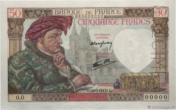 50 Francs JACQUES CŒUR Spécimen FRANCE  1940 F.19.01Sp NEUF