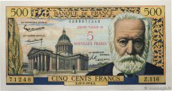 5 NF sur 500 Francs Victor HUGO FRANCE  1959 F.52.02