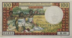 100 Francs - 20 Ariary MADAGASCAR  1966 P.057a NEUF