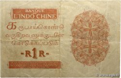 1 Rupee - 1 Roupie FRANZÖSISCHE-INDIEN  1928 P.04b SS