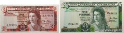 1 et 5 Pounds Lot GIBRALTAR  1988 P.20e et P.21b fST+