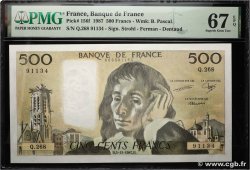 500 Francs PASCAL FRANKREICH  1987 F.71.37 ST