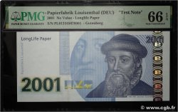 10 (Units) Test Note GERMAN FEDERAL REPUBLIC  2001 P.-