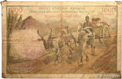 1000 Francs - 200 Ariary MADAGASCAR  1960 P.056b VG