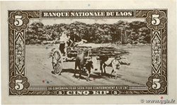 5 Kip LAOS  1957 P.02a SPL+