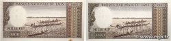 1000 Kip Lot LAOS  1963 P.14a/b fST+
