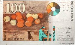 100 Francs CÉZANNE Fauté FRANKREICH  1998 F.74.02 fVZ