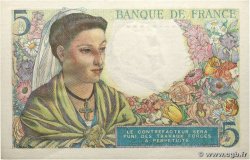 5 Francs BERGER FRANKREICH  1943 F.05.05 fST+