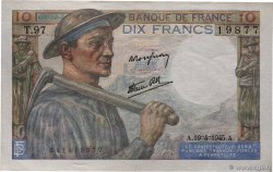 10 Francs MINEUR FRANCE  1945 F.08.13