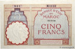 5 Francs MAROKKO  1941 P.23Ab fST