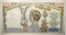 5000 Francs VICTOIRE Impression à plat FRANKREICH  1941 F.46.25 fVZ