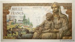 1000 Francs DÉESSE DÉMÉTER FRANKREICH  1943 F.40.17 fST+
