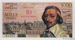 10 NF sur 1000 Francs RICHELIEU FRANCE  1957 F.53.01 TTB