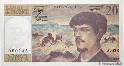 20 Francs DEBUSSY Petit numéro FRANCE  1988 F.66.09A23