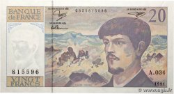 20 Francs DEBUSSY à fil de sécurité FRANCE  1991 F.66bis.02A34