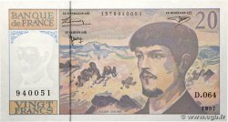 20 Francs DEBUSSY Modifié FRANKREICH  1997 F.66ter.02-64 fST+