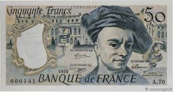50 Francs QUENTIN DE LA TOUR Petit numéro FRANCE  1992 F.67.18A70