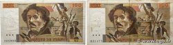 100 Francs DELACROIX Lot FRANKREICH  1978 F.68.02 et F.69.01a fS