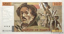100 Francs DELACROIX modifié FRANKREICH  1978 F.69.01a fSS