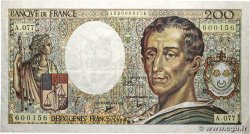 200 Francs MONTESQUIEU FRANCIA  1990 F.70.10aA77 q.BB