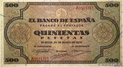 500 Pesetas SPANIEN  1938 P.114 fSS