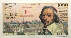 10 NF sur 1000 Francs RICHELIEU FRANCE 1957 F.53.01