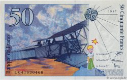 50 Francs SAINT-EXUPÉRY modifié Sans STRAP Fauté FRANCE  1997 F.73f4.04 pr.NEUF