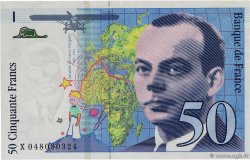 50 Francs SAINT-EXUPÉRY modifié Sans STRAP Fauté FRANCE  1999 F.73f4.05 SPL