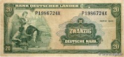 20 Deutsche Mark GERMAN FEDERAL REPUBLIC  1949 P.17a F