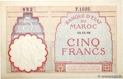 5 Francs MOROCCO  1941 P.23Ab