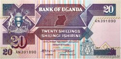 20 Shillings UGANDA  1987 P.29a
