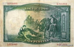 100 Pesetas SPAIN  1931 P.083 VF+