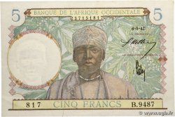 5 Francs FRENCH WEST AFRICA (1895-1958)  1942 P.25