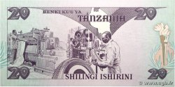 20 Shilingi TANZANIA  1986 P.09 UNC