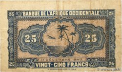 25 Francs AFRIQUE OCCIDENTALE FRANÇAISE (1895-1958)  1942 P.30a pr.TB