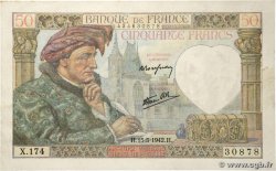 50 Francs JACQUES CŒUR FRANCE  1942 F.19.20