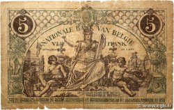 5 Francs BELGIUM  1918 P.075b G
