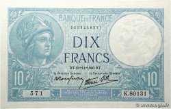 10 Francs MINERVE modifié FRANKREICH  1940 F.07.21 fST+