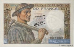 10 Francs MINEUR FRANCE  1944 F.08.12