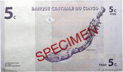 5 Centimes Spécimen RÉPUBLIQUE DÉMOCRATIQUE DU CONGO  1997 P.081s SPL+
