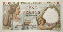 100 Francs SULLY FRANKREICH  1939 F.26.18 fST+