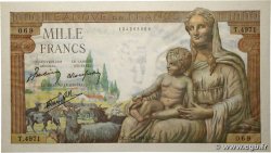 1000 Francs DÉESSE DÉMÉTER FRANCE  1943 F.40.22